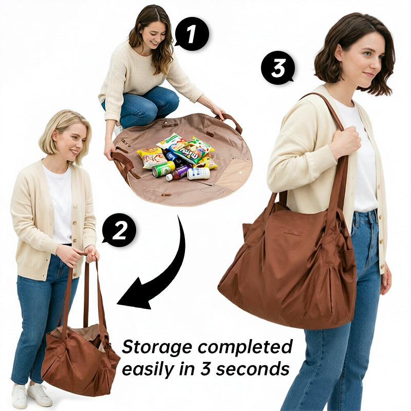 "2-in-1 Foldable Travel Duffel Bag & Picnic Blanket – Large Capacity Waterproof Tote for Gym, Beach & Weekend Trips"